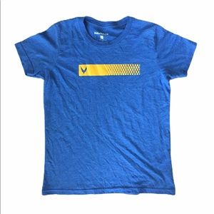 Boys Mayerick blue short sleeve shirt